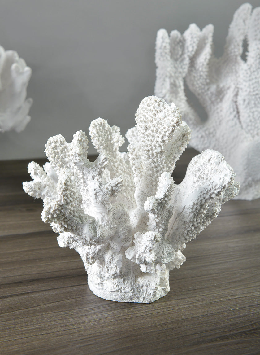 6in Long Artificial White Finger Coral Decor Jamali Garden