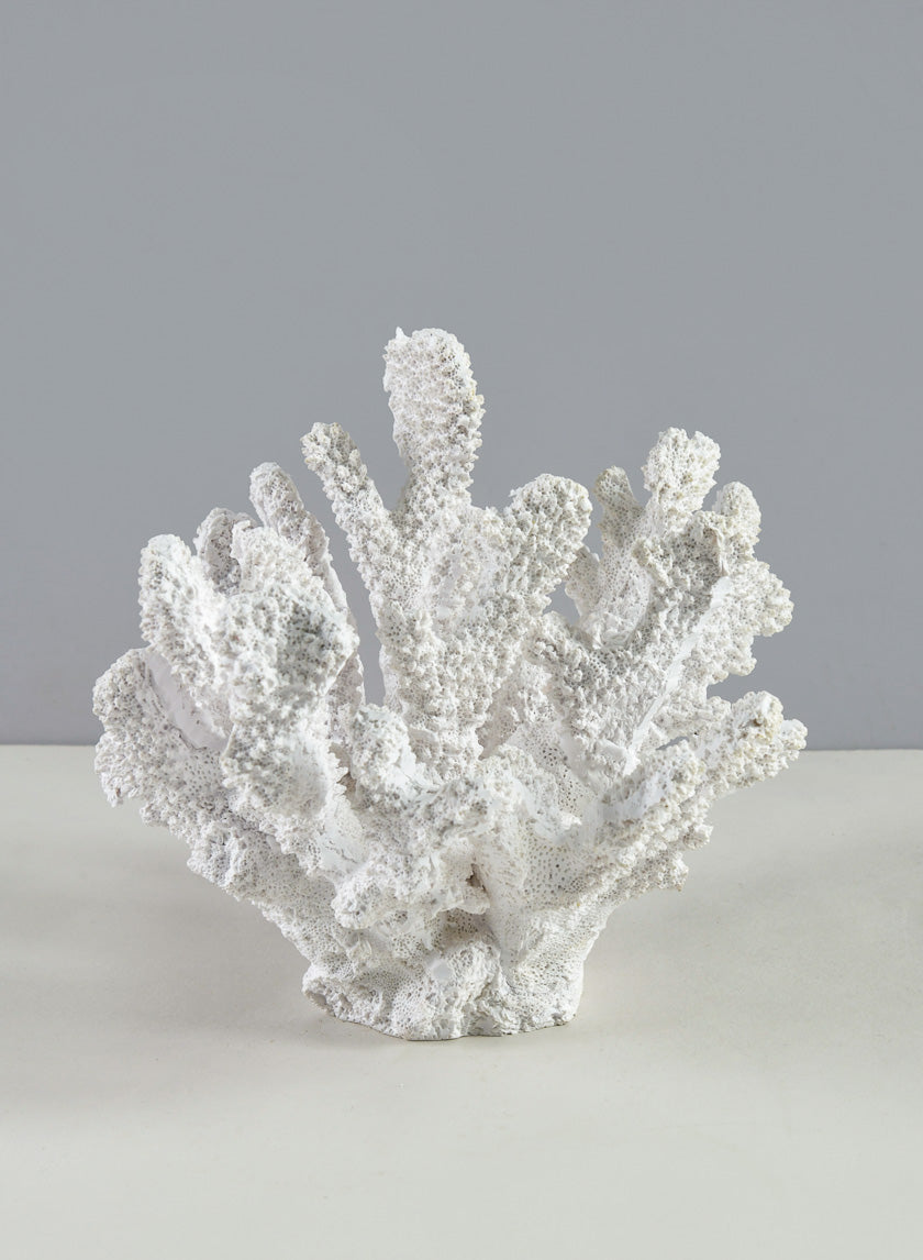 6in Long Artificial White Finger Coral Decor Jamali Garden