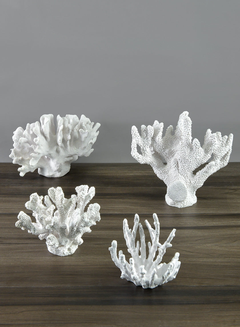 10in Long Artificial White Finger Coral Decor Jamali Garden