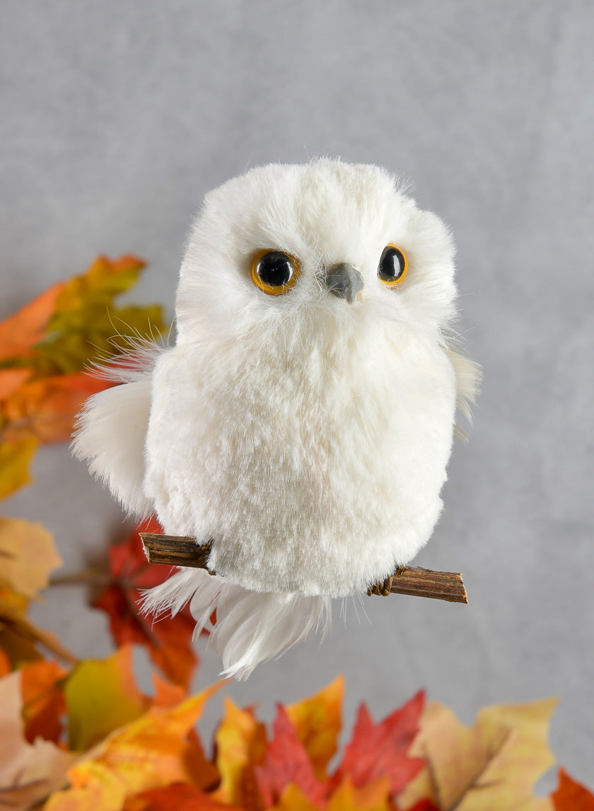 3in Long Mini White Hanging Owl, Case of 12 Decor Jamali Garden