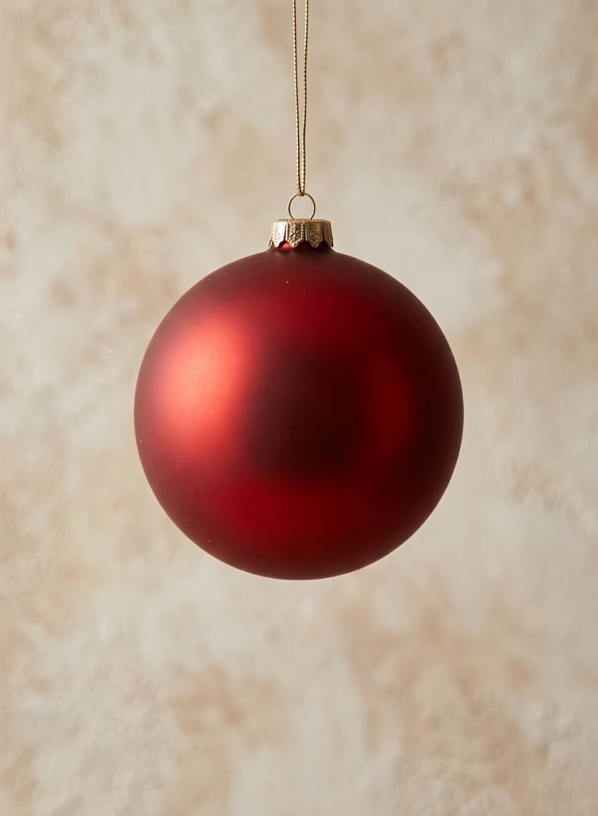 7.5in Round Matte Red Plastic Ornament Ball (200mm) Decor Jamali Garden