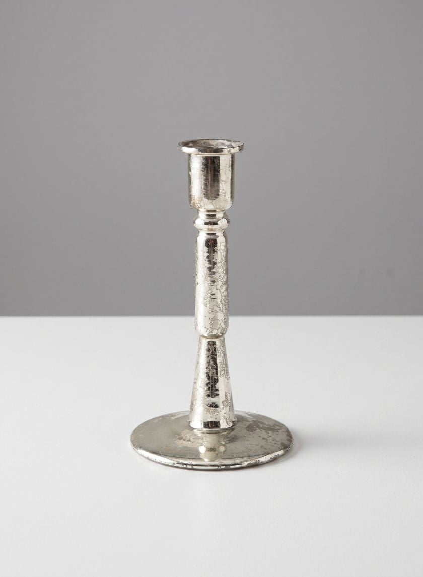 7in Tall Lumier Glass Taper Holder
