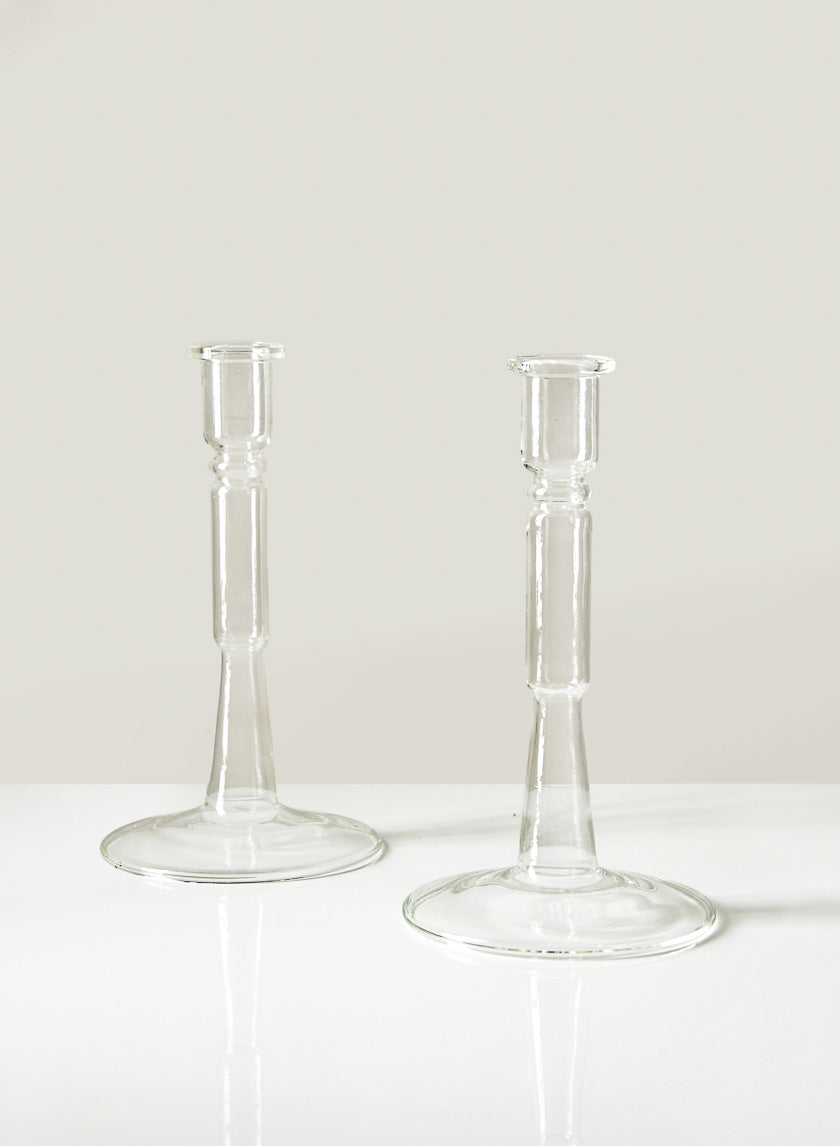 Lumier Glass Taper Holder Decor Jamali Garden