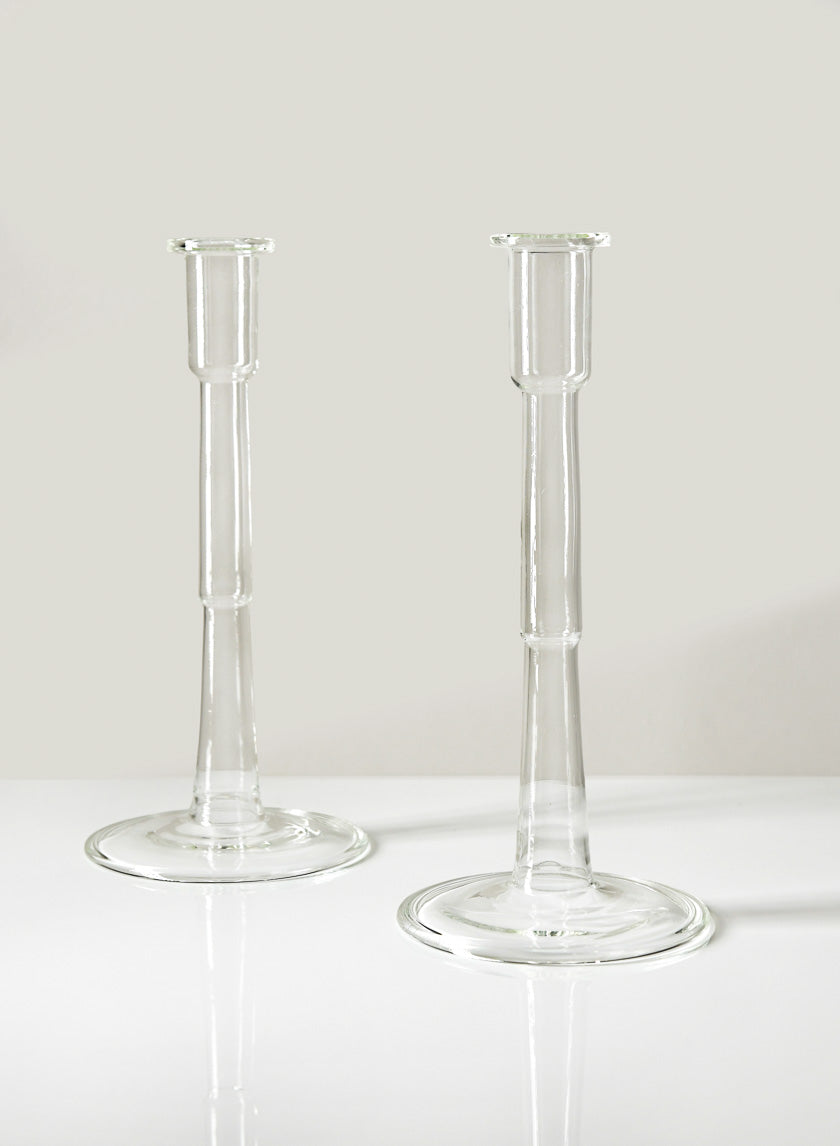 Lumier Glass Taper Holder Decor Jamali Garden