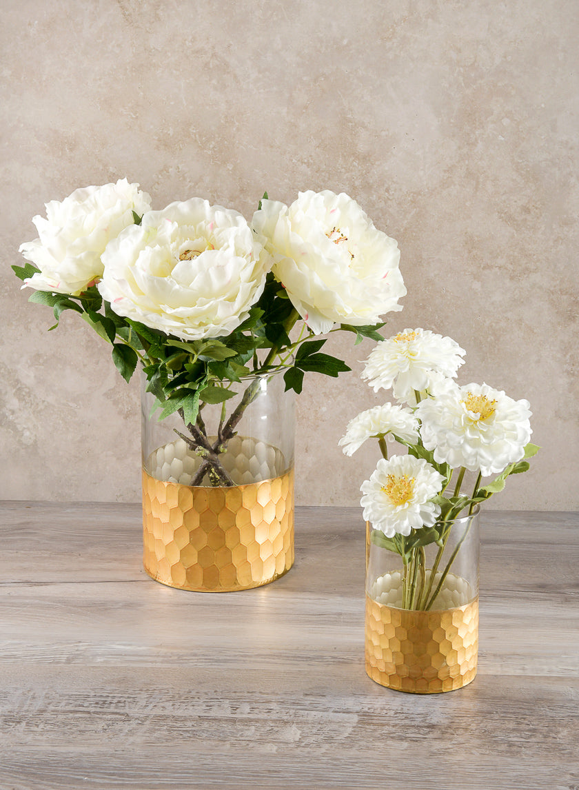 26in Long White Peony Stem, Case of 12 Decor Jamali Garden