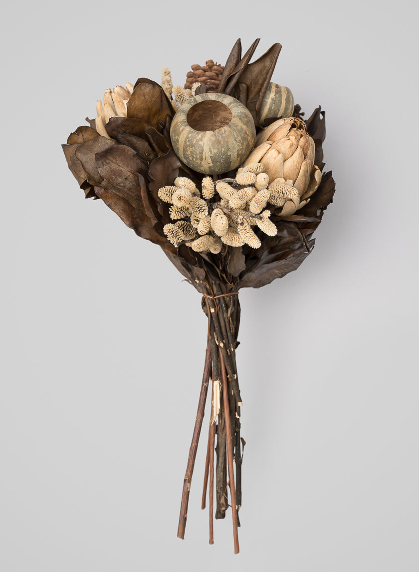 14in Long Mixed Dried Pods and Leaves Bouquet Decor Jamali Garden