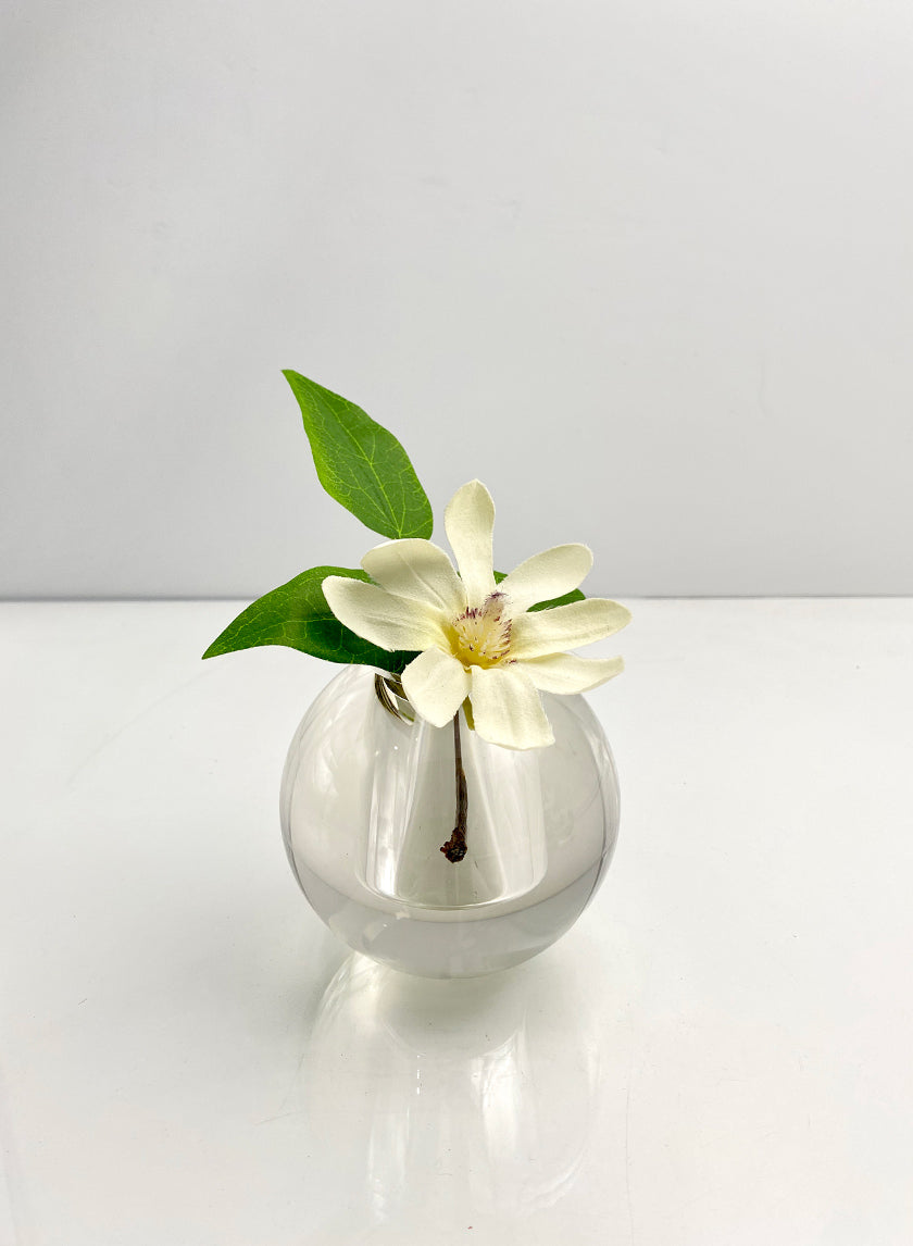 4in Wide Crystal Ball Glass Vase Decor Jamali Garden