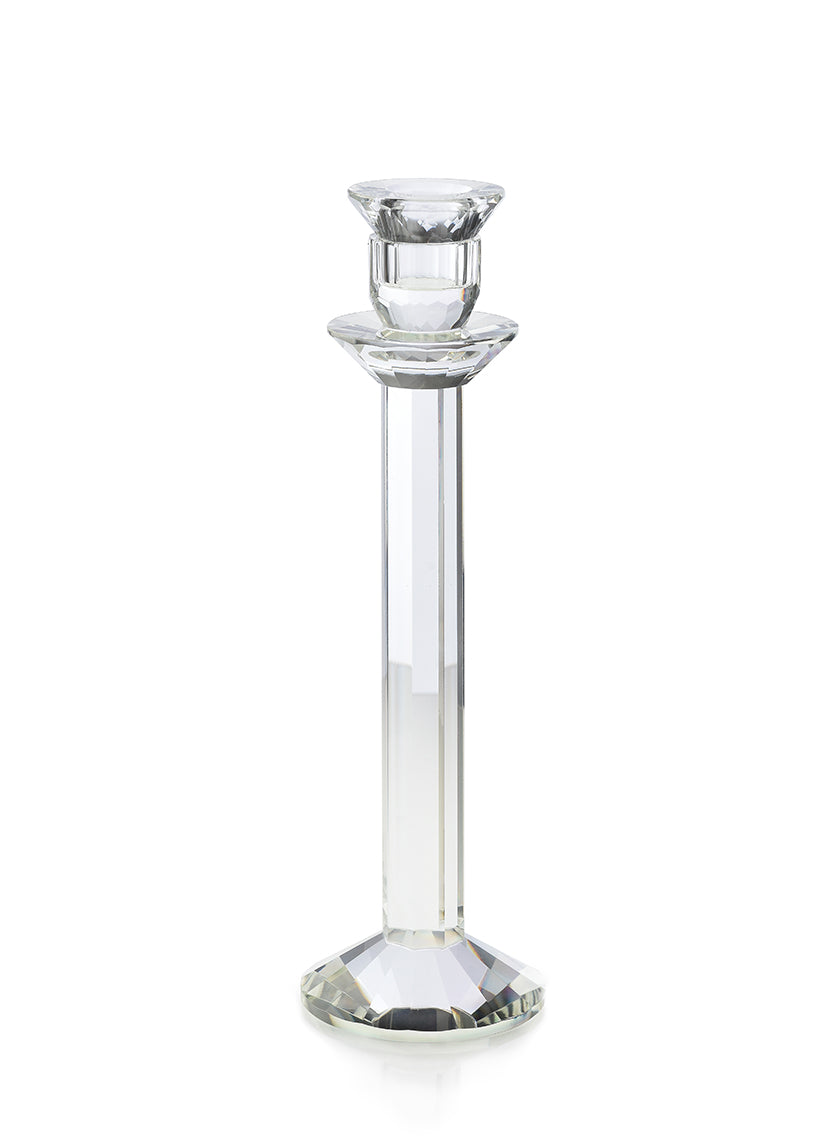 Faceted Stem Crystal Glass Candlesticks Decor Jamali Garden