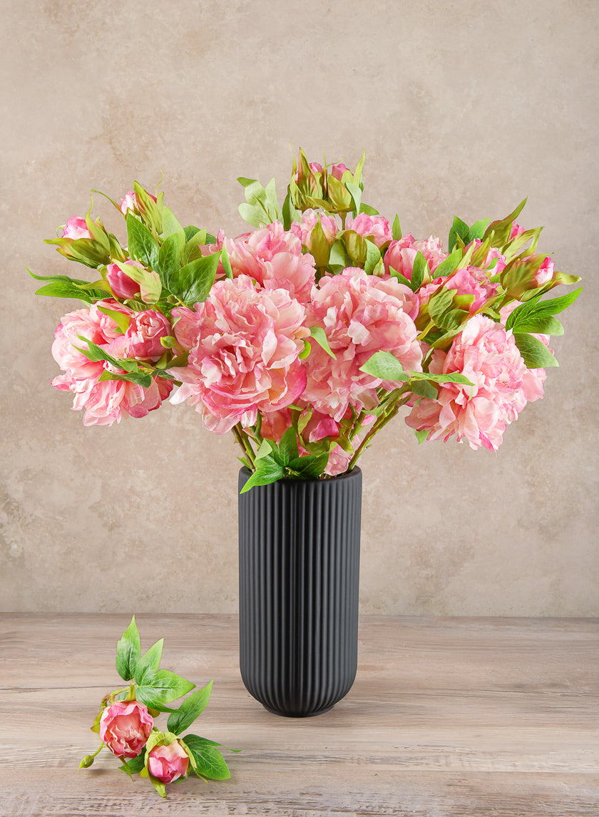 22in Long Spring Blooming with Buds Pink Peony Stem, Case of 12 Decor Jamali Garden