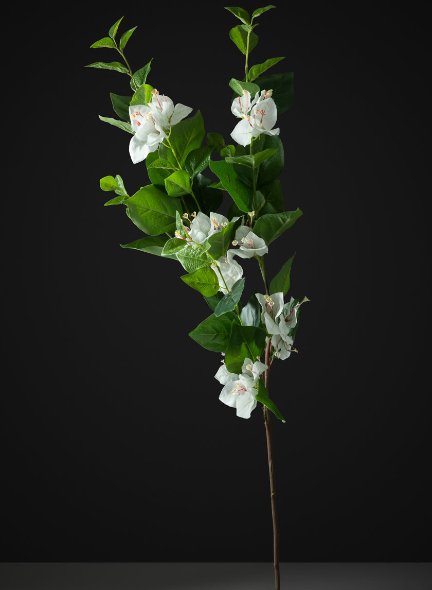 34in Long White Faux Bougainvillea Spray, Case of 12 Decor Jamali Garden
