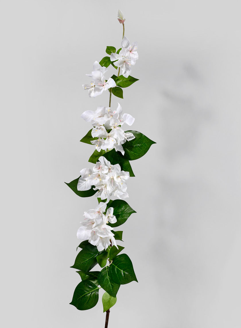 47in Long White Bougainvillea Spray, Case of 12 Decor Jamali Garden