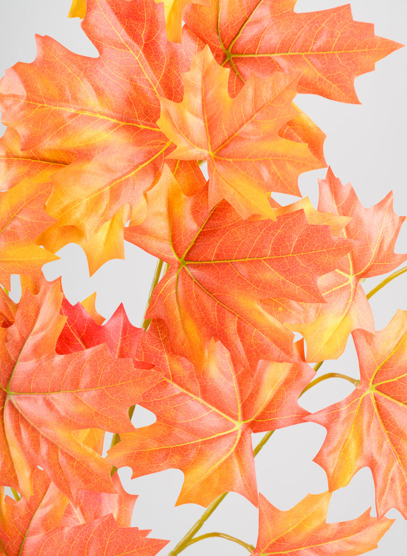 28in Long Single Big Leaf Maple with Branches and Leaves, Bundle of 12 Decor Jamali Garden