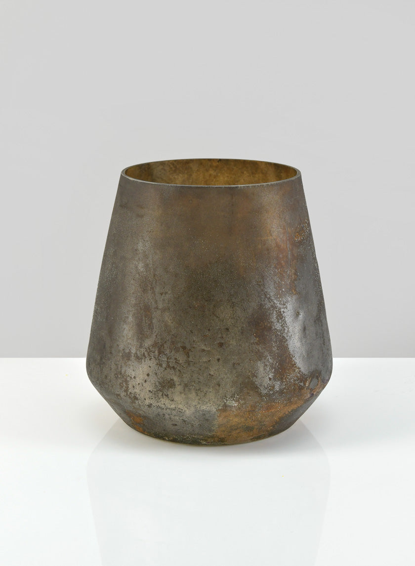 6in Wide Grenoble Slate Black Glass Bowl Decor Jamali Garden