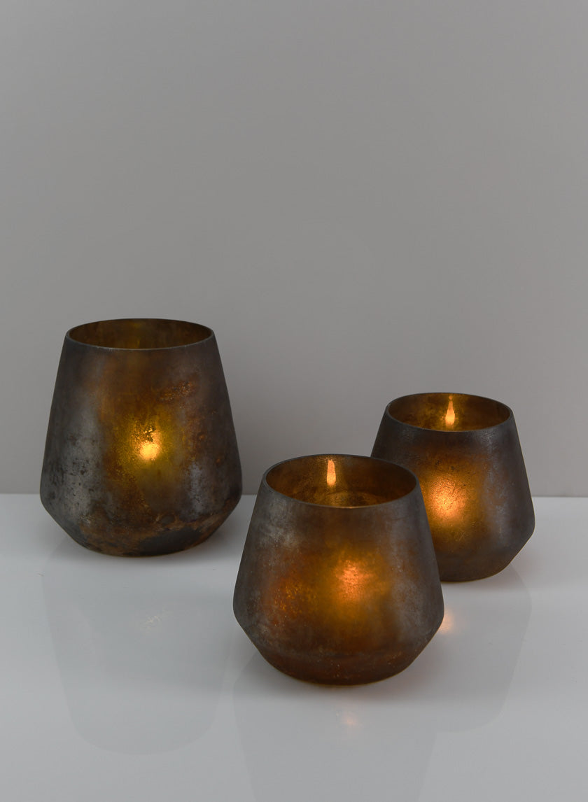 6in Wide Grenoble Slate Black Glass Bowl Decor Jamali Garden