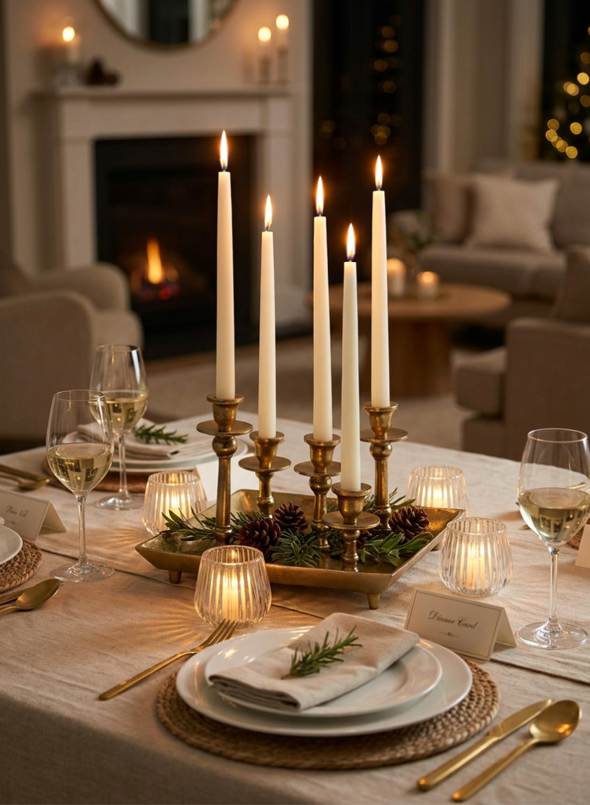 12.75in Long Gold Candlesticks Stand Decor Jamali Garden