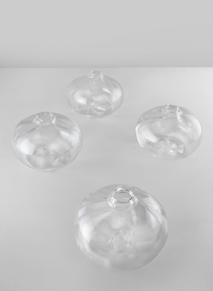 4in Wide Veroce Glass Vase, Mini, Set of 4 Decor Jamali Garden