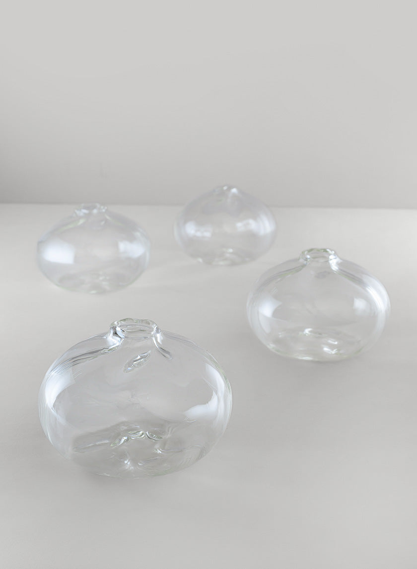 4in Wide Veroce Glass Vase, Mini, Set of 4 Decor Jamali Garden