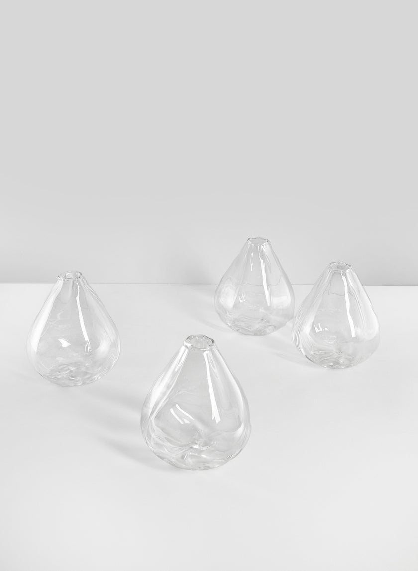 Veroce Pear Glass Vase, Set of 4 Decor Jamali Garden