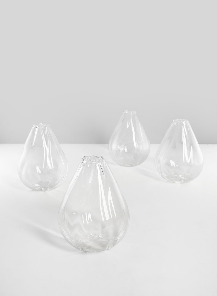 Veroce Pear Glass Vase, Set of 4 Decor Jamali Garden
