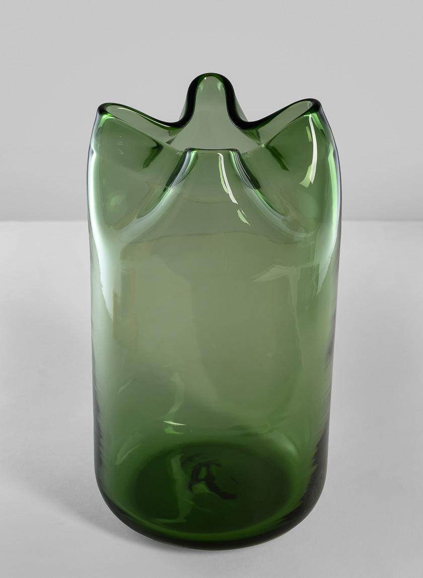 Green Boyton Art Deco Glass Vase Decor Jamali Garden