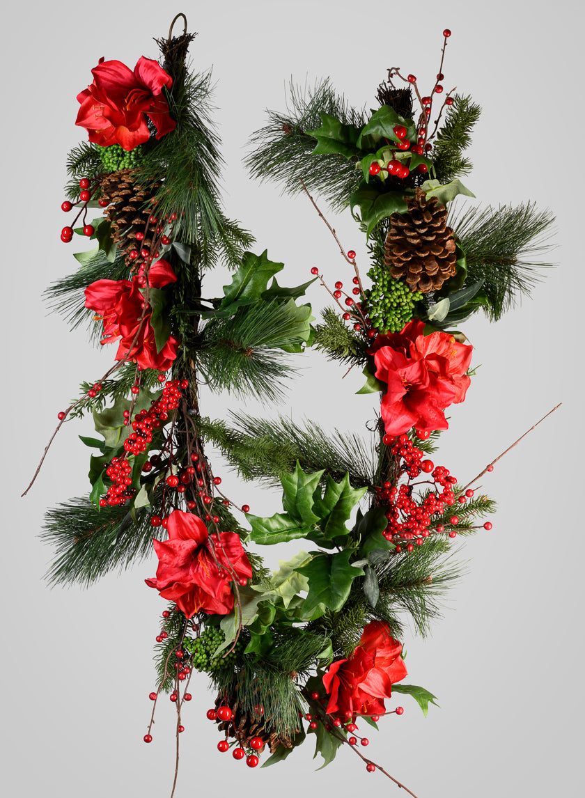 60in Long Amaryllis Garland Decor Jamali Garden