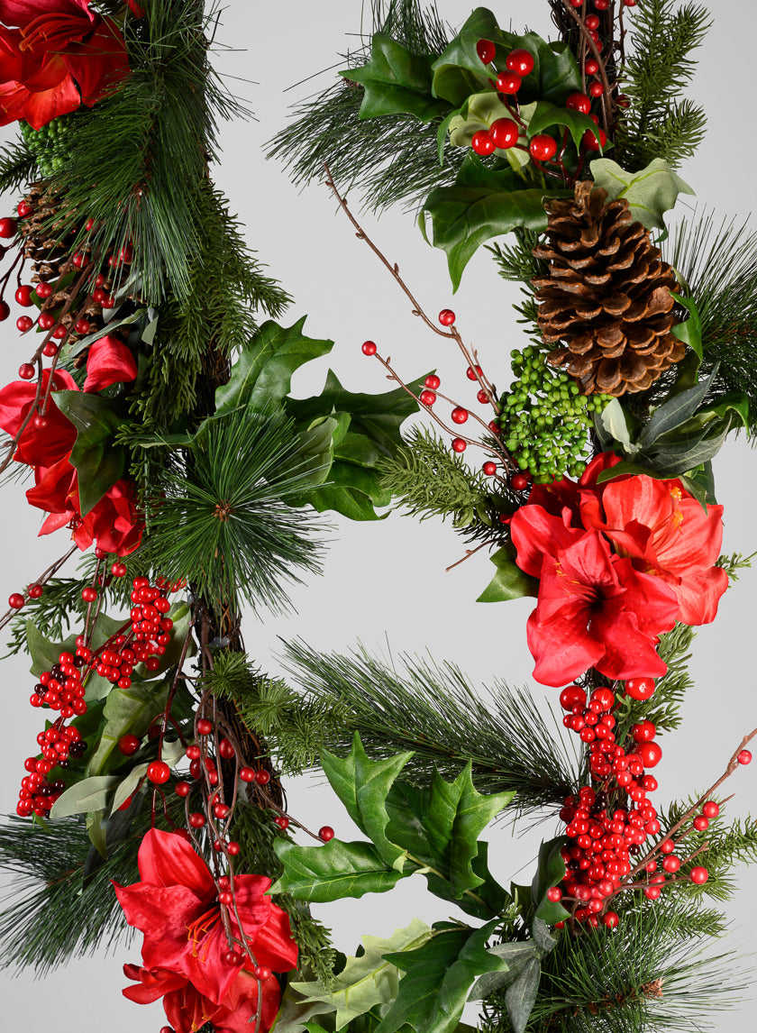 60in Long Amaryllis Garland Decor Jamali Garden