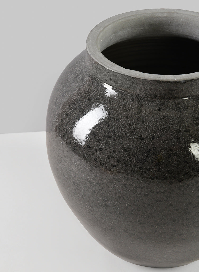 10.5in Tall Migos Gloss Black Ceramic Vase Decor Jamali Garden