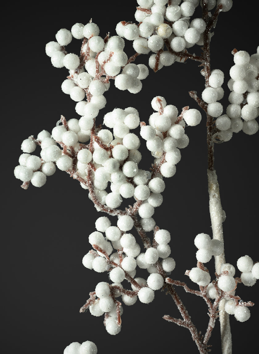 28in Long Snow Flocked Berry Pick, Case of 12 Decor Jamali Garden