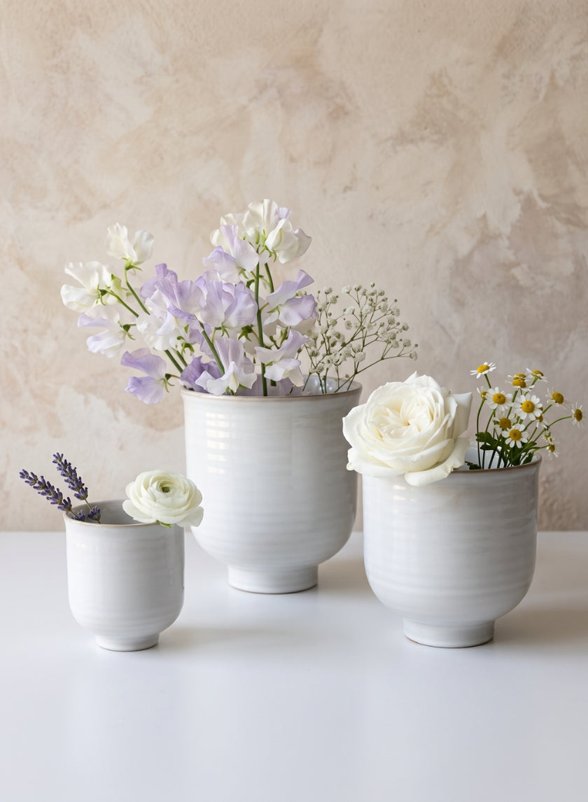 Glazed Ceramic Pedestal Bowl Decor Jamali Garden