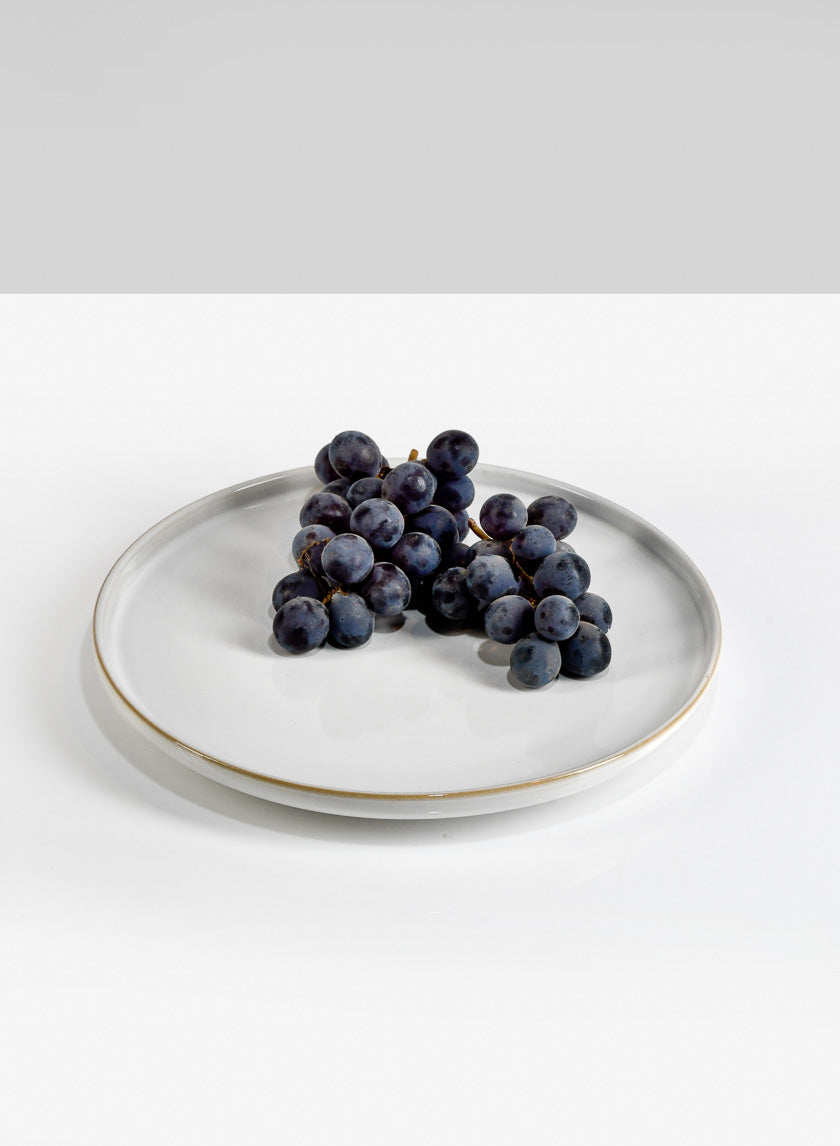 8.5in Wide White Ceramic Plate Decor Jamali Garden