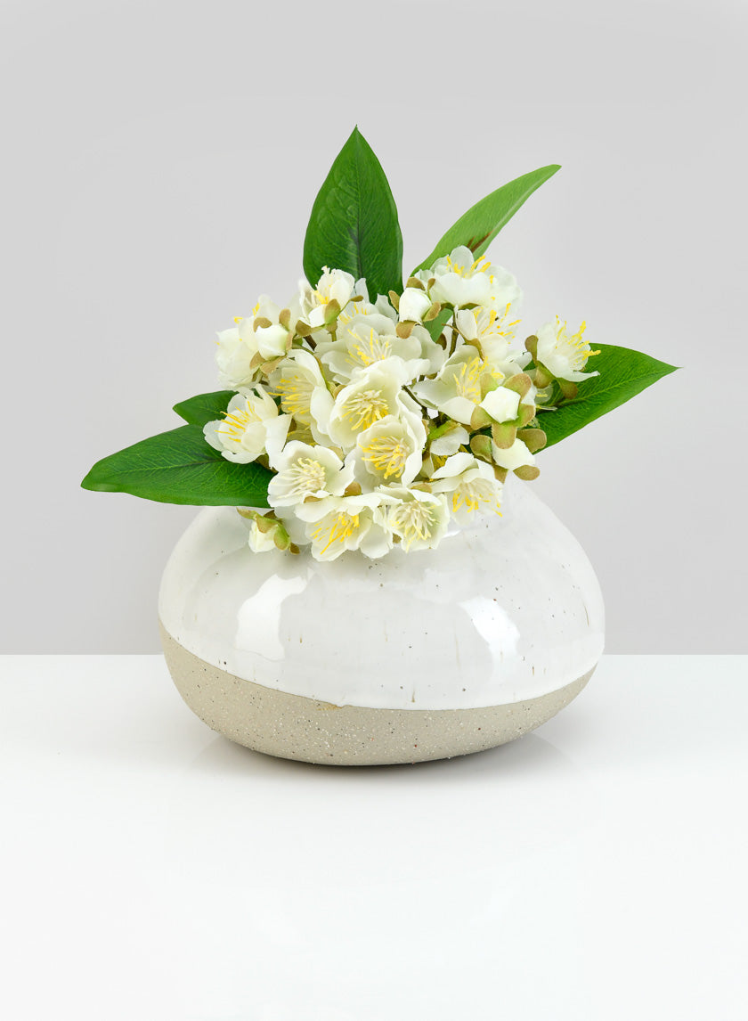 6in Wide Akazu Earth Bowl Vase Decor Jamali Garden