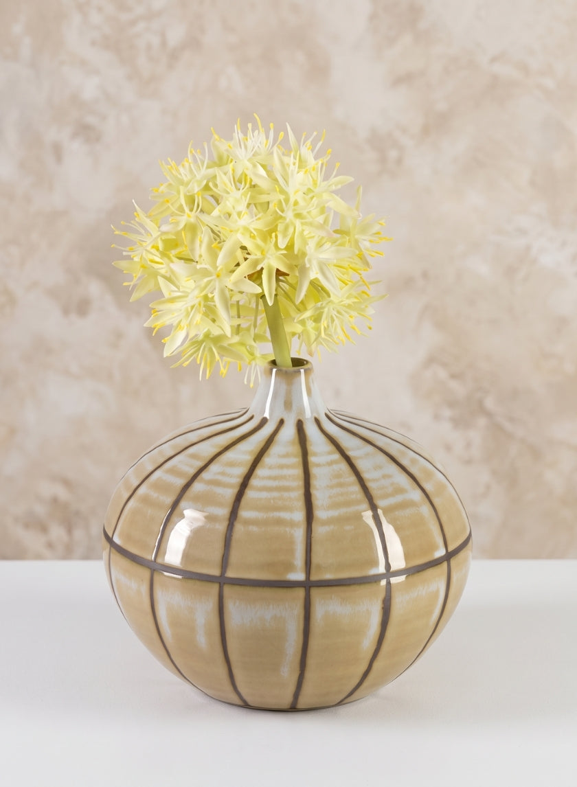7in Wide Izushi Handcrafted Deco Ceramic Vase Decor Jamali Garden