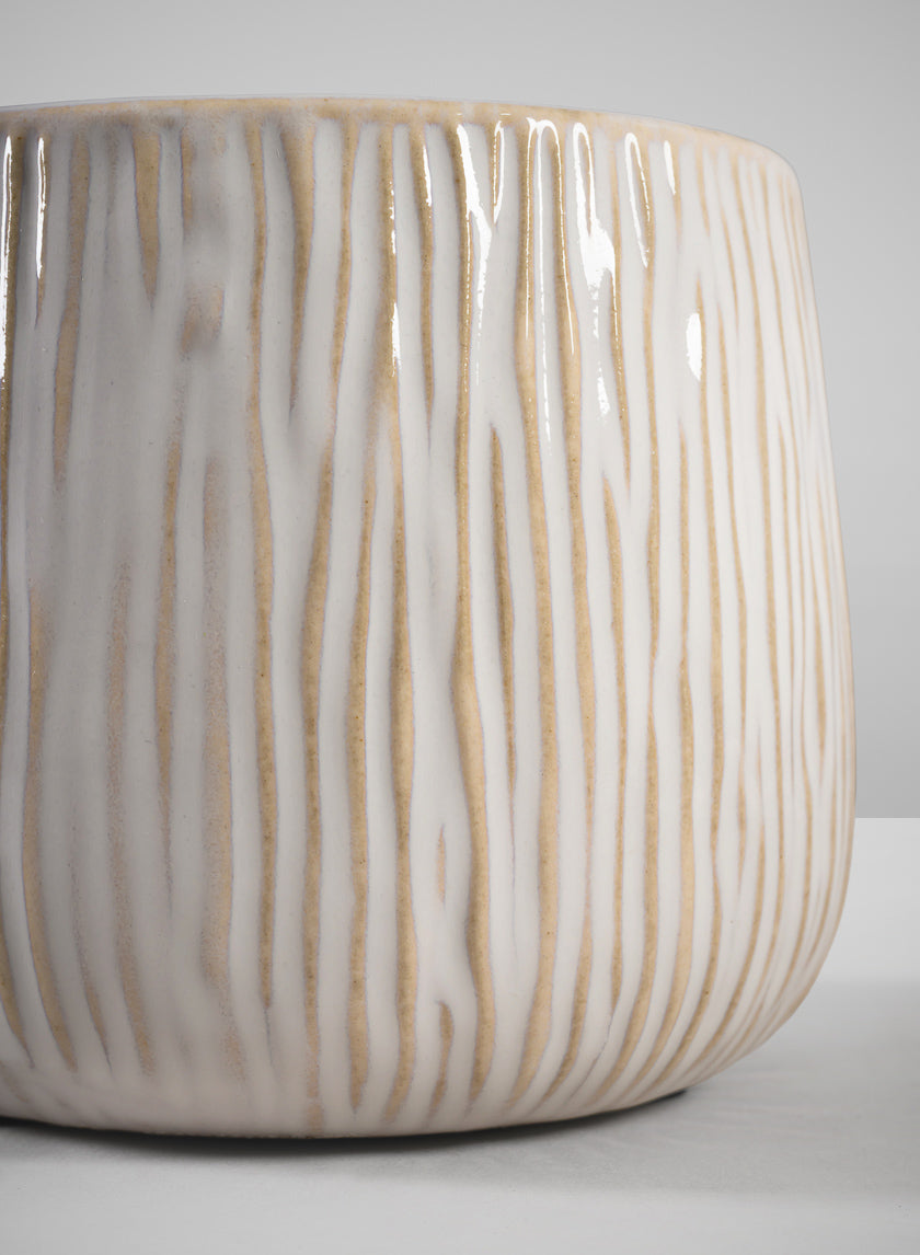 4in Wide Faro Aged White Ceramic Bowl Decor Jamali Garden