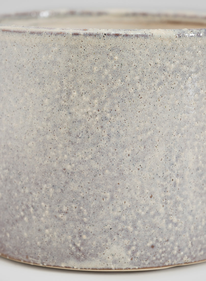 5.5in Tall Glaze Cloud Gray Ceramic Cylinder Vase Decor Jamali Garden