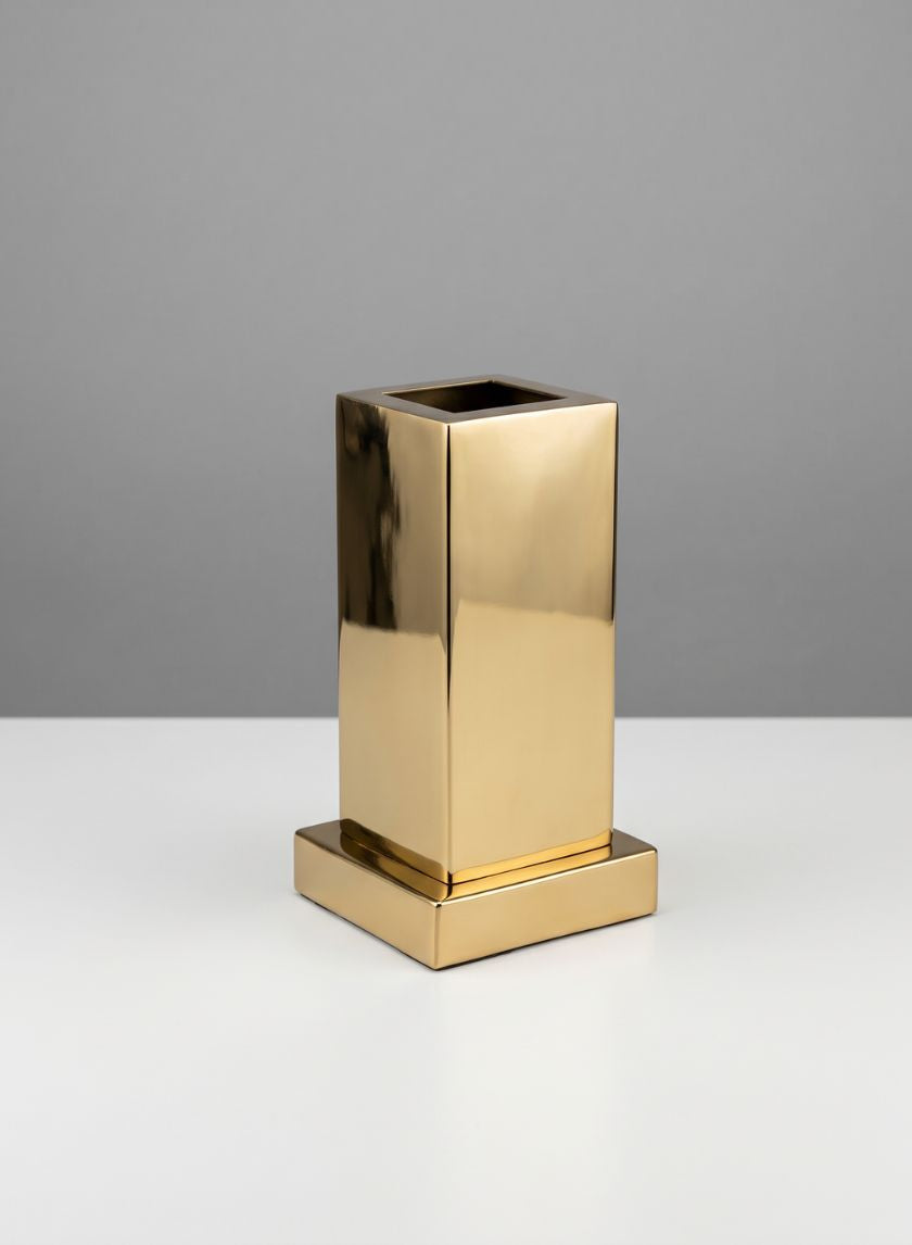 8in Tall Tuileries Gold Stainless Vase Decor Jamali Garden