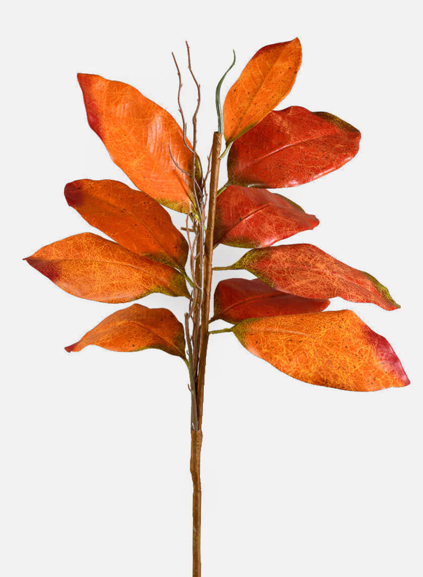 36in Long Fall Magnolia Leaf Spray, Case of 24 Decor Jamali Garden