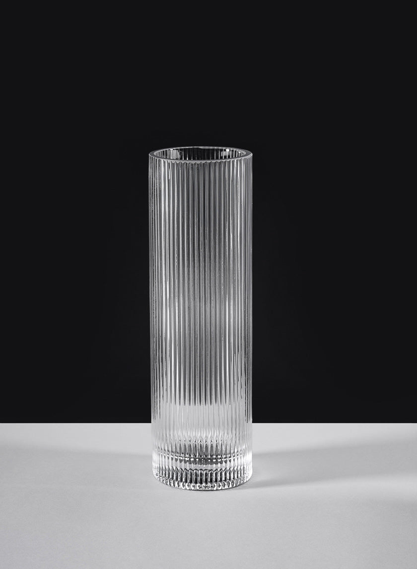 Vienna Pleated Glass Cylinder Decor Jamali Garden