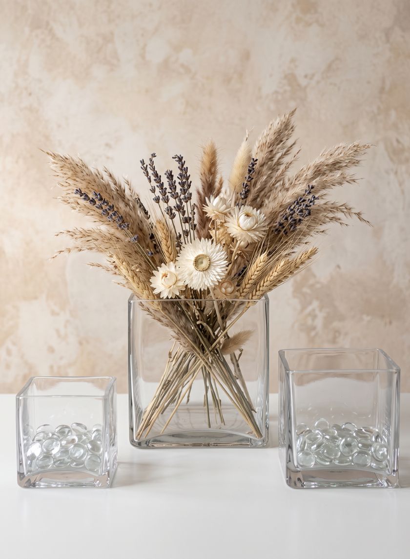 Clear Glass Cube Vase