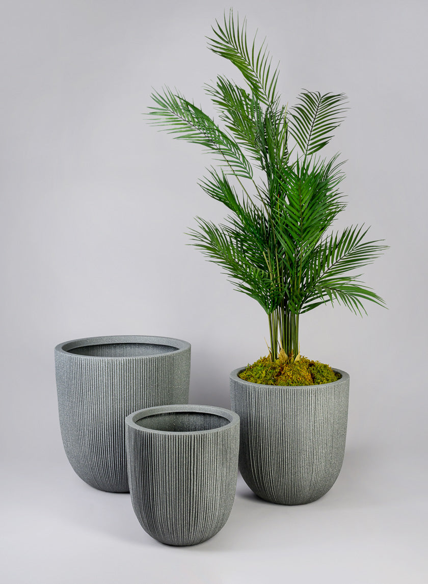 Nordic Gray Real Look PVC Light Weight Planter Decor Jamali Garden