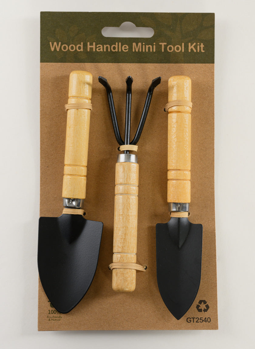 Wood Handle Mini Tool Kit Decor Jamali Garden
