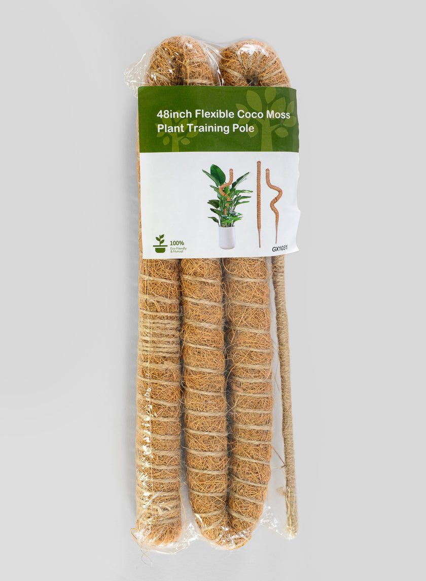 Flexible Coco Moss Plant Training Pole Decor Jamali Garden Light Brown 48in Long EACH