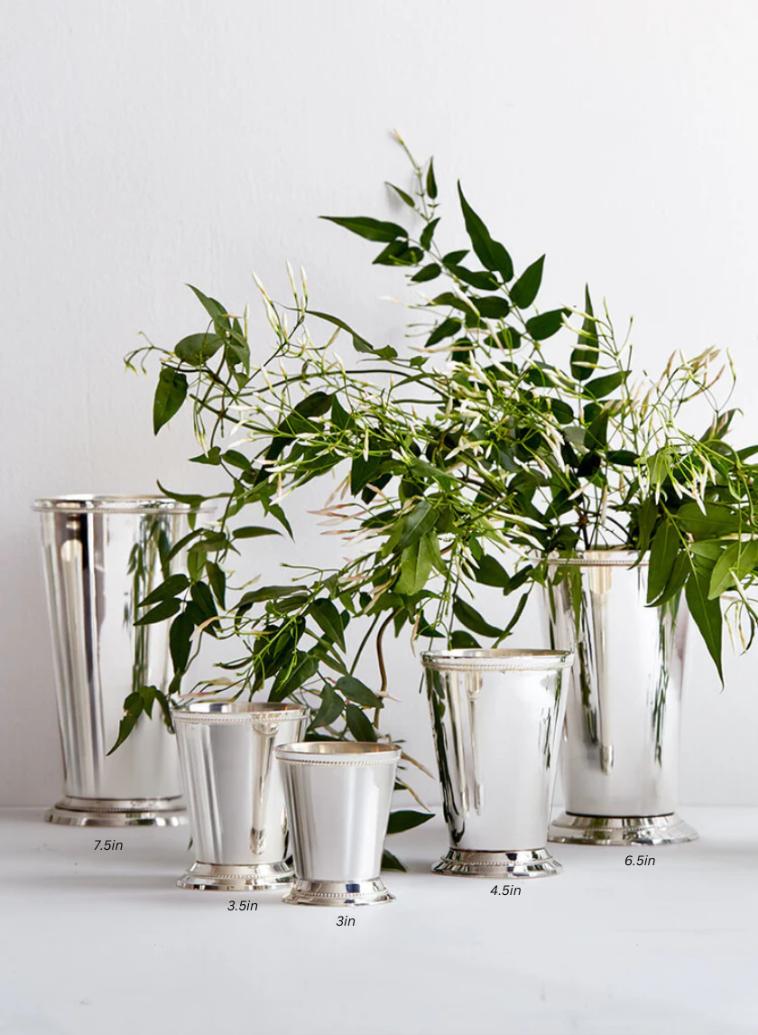 Silver Julep Cup Vases Decor Jamali Garden