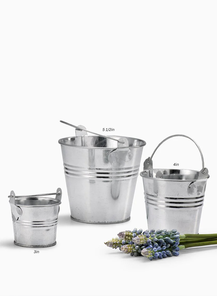 Galvanized Zinc Buckets Decor Jamali Garden