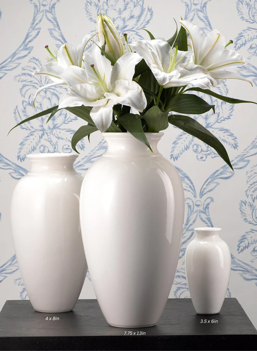 Porcelain Ginger Vase Decor Jamali Garden