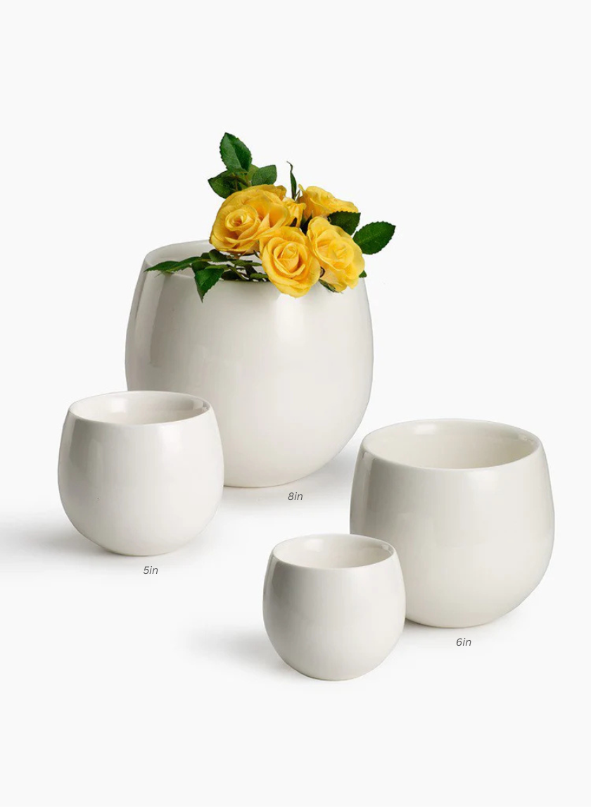 Ceramic Bowl Vases, Case of 6 Decor Jamali Garden