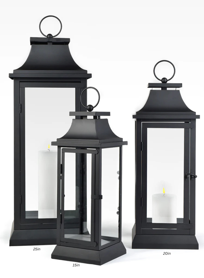 Black Hampton Lanterns Decor Jamali Garden