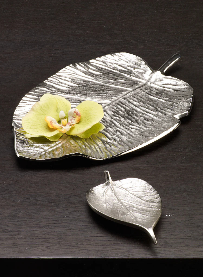 Nickel Leaf Trays Decor Jamali Garden Nickel 5.5in EACH