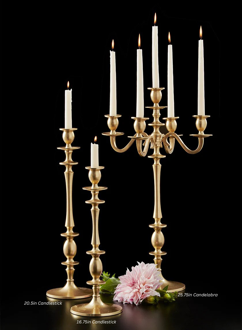 Gold Metal Candle Holders Decor Jamali Garden
