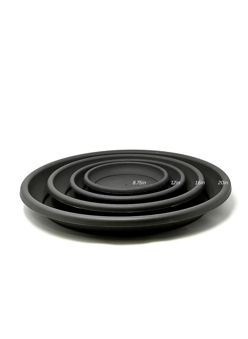 Deroma Anthracite Black Saucers Decor Jamali Garden