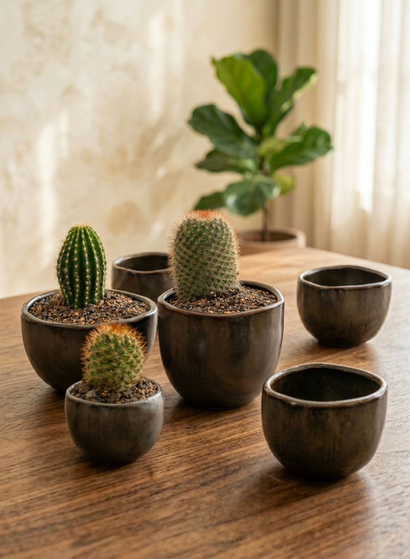 Mashiko Aged Brown Ceramic Bowl Decor Jamali Garden